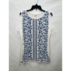 Sophie Max Dress Women’s Large Multicolor Sleeveless 100% Cotton Floral